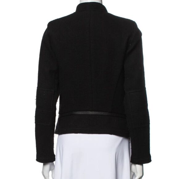 IRO Clifden Wool Biker Jacket Black Medium US8 - Picture 2 of 10